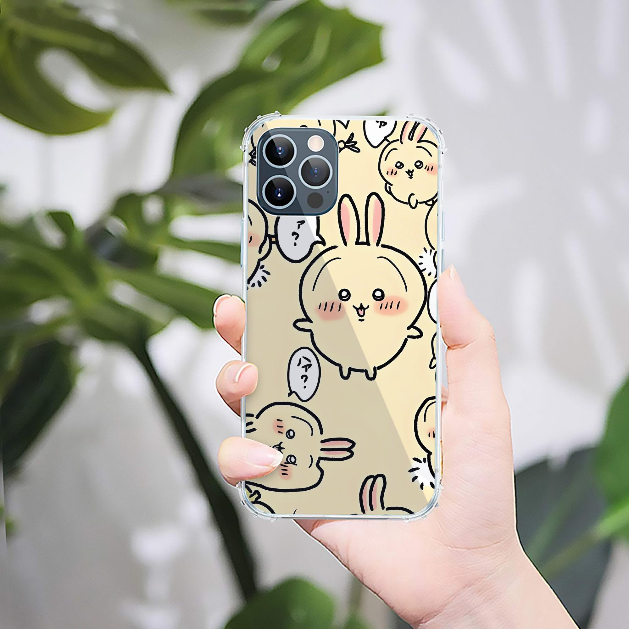 （画像用） ちいかわ Chii-kawa 【iPhone 12シリーズ対応】透明スマホケース（クリアソフトケース）
